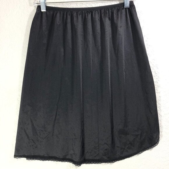 Vassarette Black Half Slip - Picture 1 of 4